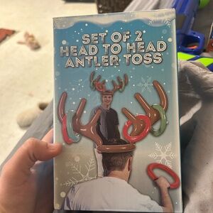 Set of 2 Head to Head Antler Toss Game - Red, Green, Brown